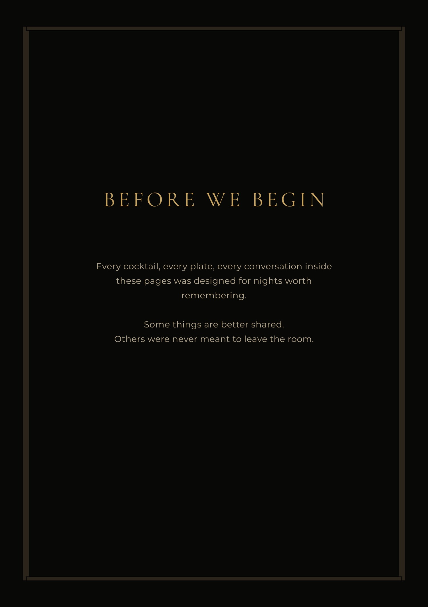 Before we begin