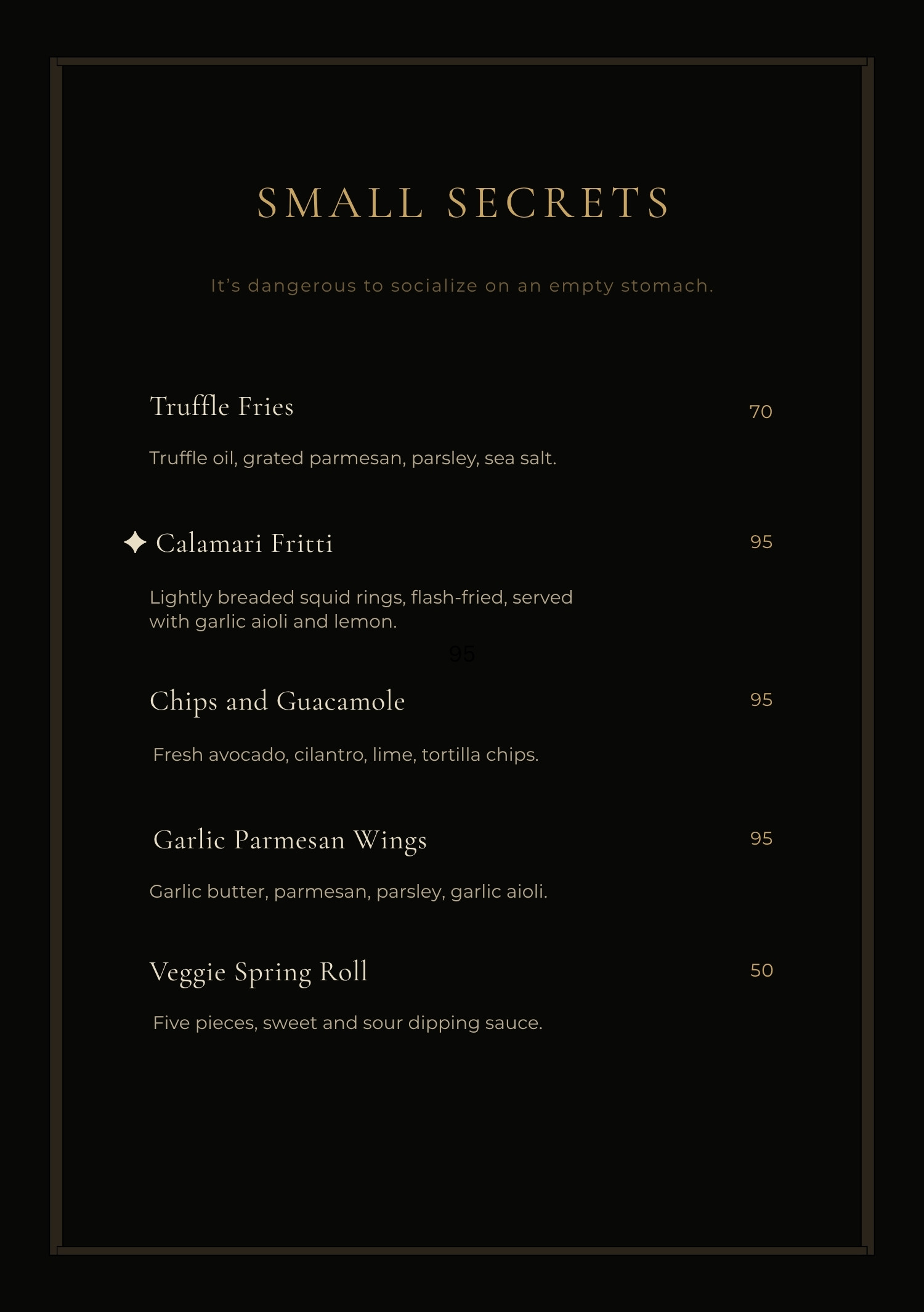 Small Secrets — starters